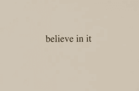 Anime poster: believe in it