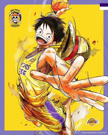 Постер аниме LOS ANGELES LAKERS x ONE PIECE