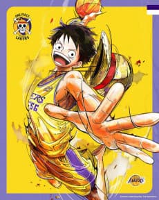 Anime poster: LOS ANGELES LAKERS x ONE PIECE